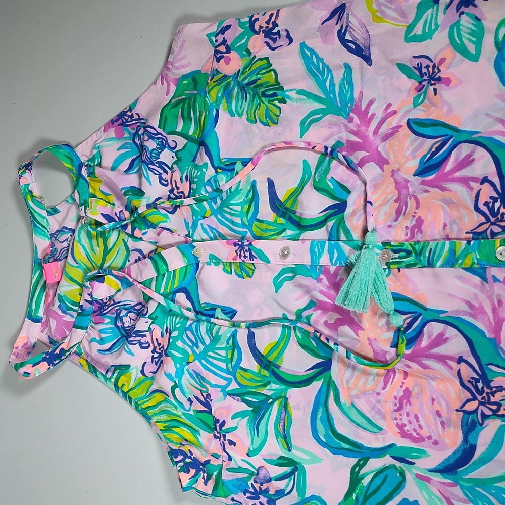 Lilly Pulitzer Luliana Maxi Dress Amethyst Tint Mermaid in the Shade XS - Picture 5 of 13